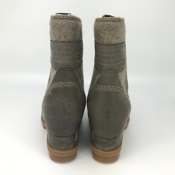 Sorel Women's Lexie Wedge Khaki II Winter Ankle Boots NL3778-297 - Picture 7 of 9